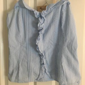 Vineyard Vines Seersucker Ruffle Tank
